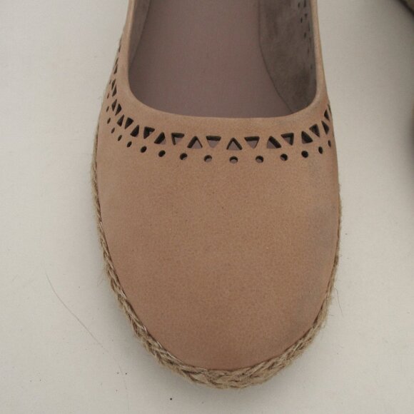 Easy Spirit "Derely" Womens Tan Laser-cut Leather Jute 1.5" Wedge Shoe NWOB- 10M - Picture 5 of 10